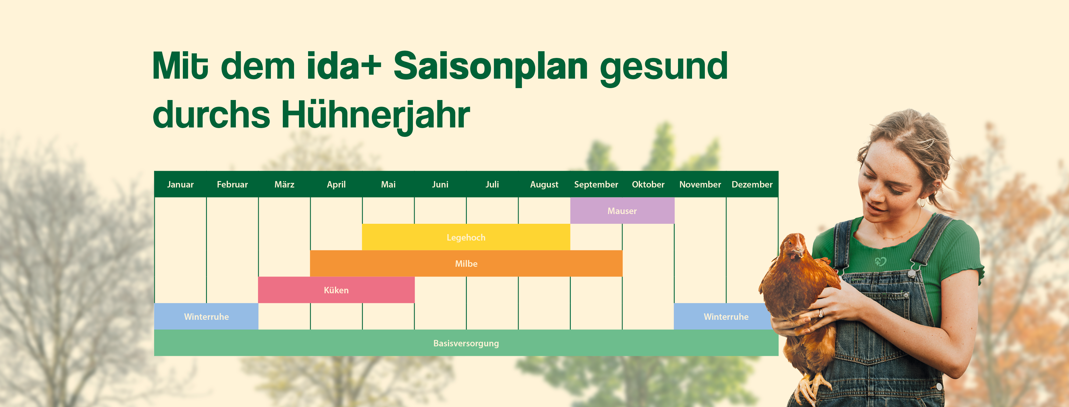 Saisonplan fürs Hühner Jahr